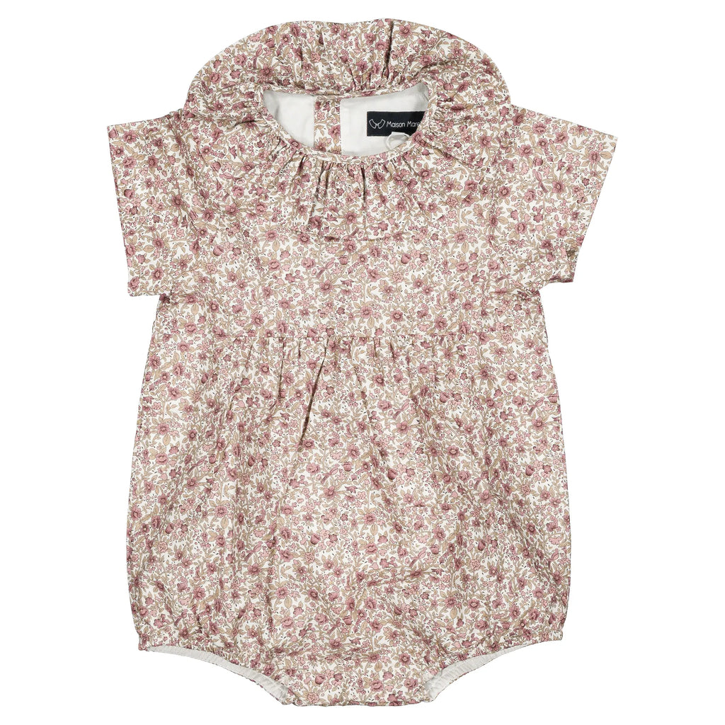 Barboteuse DUPLEIX - fleurs roses