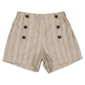 Short SEVRES - rayé beige foncé