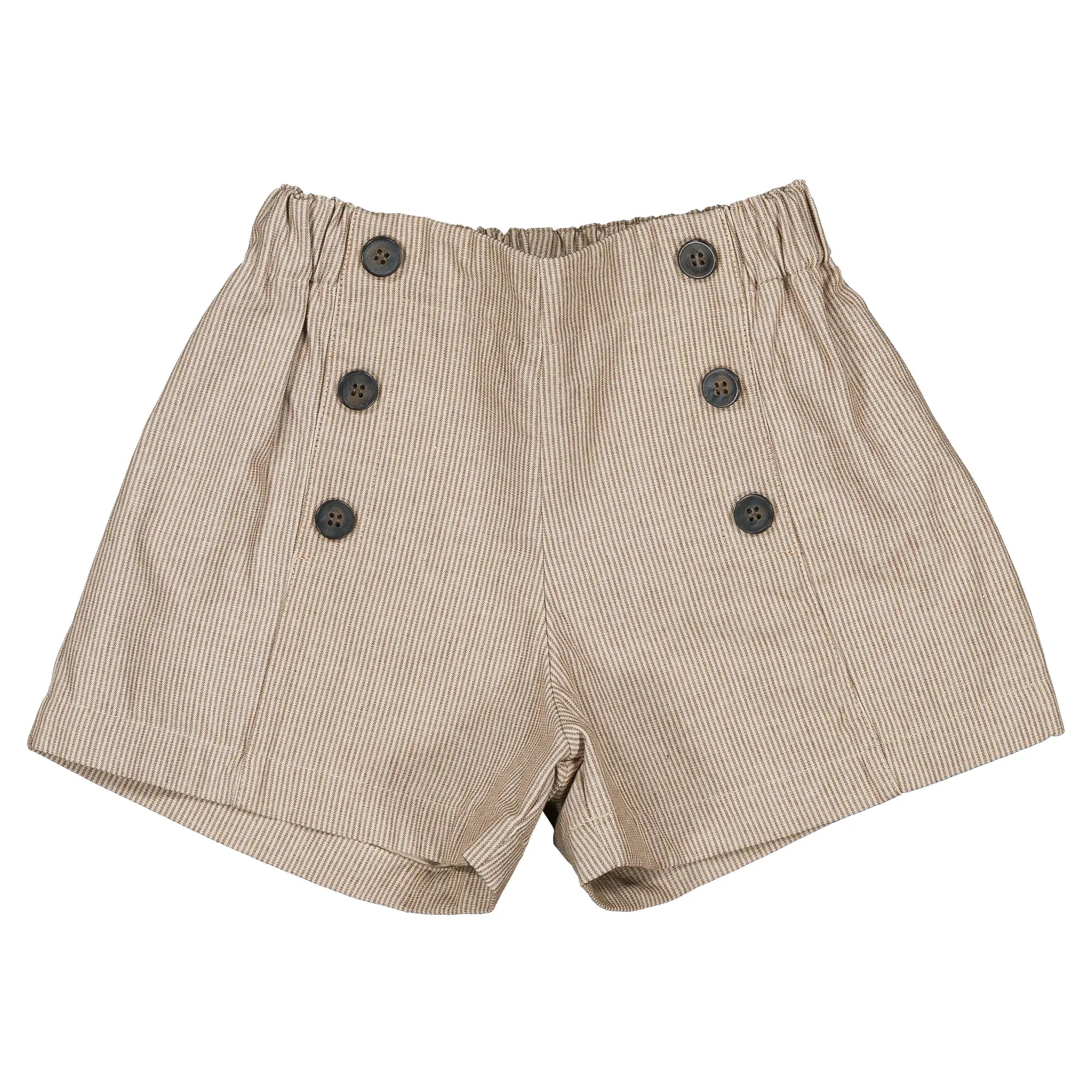 Short SEVRES - fines rayures beige