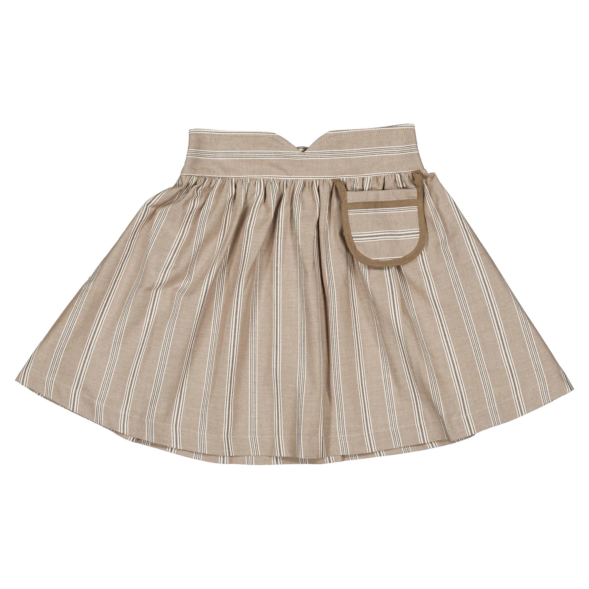 Jupe TOURNON -rayé beige foncé