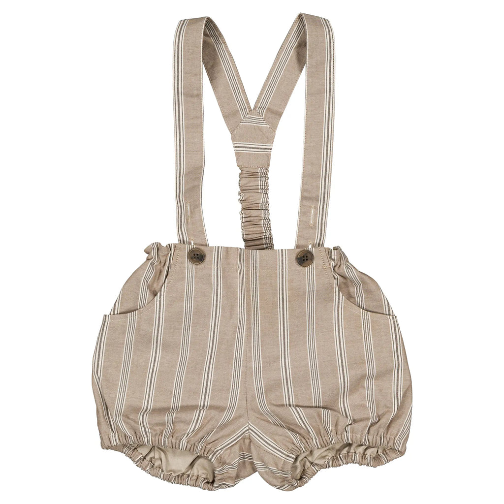 Bloomer à bretelles TERNES- rayé beige foncé