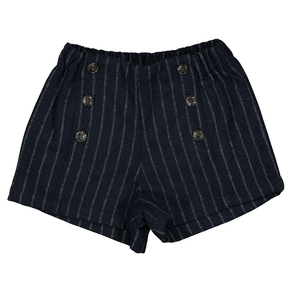 Short SEVRES - laine rayé bleu