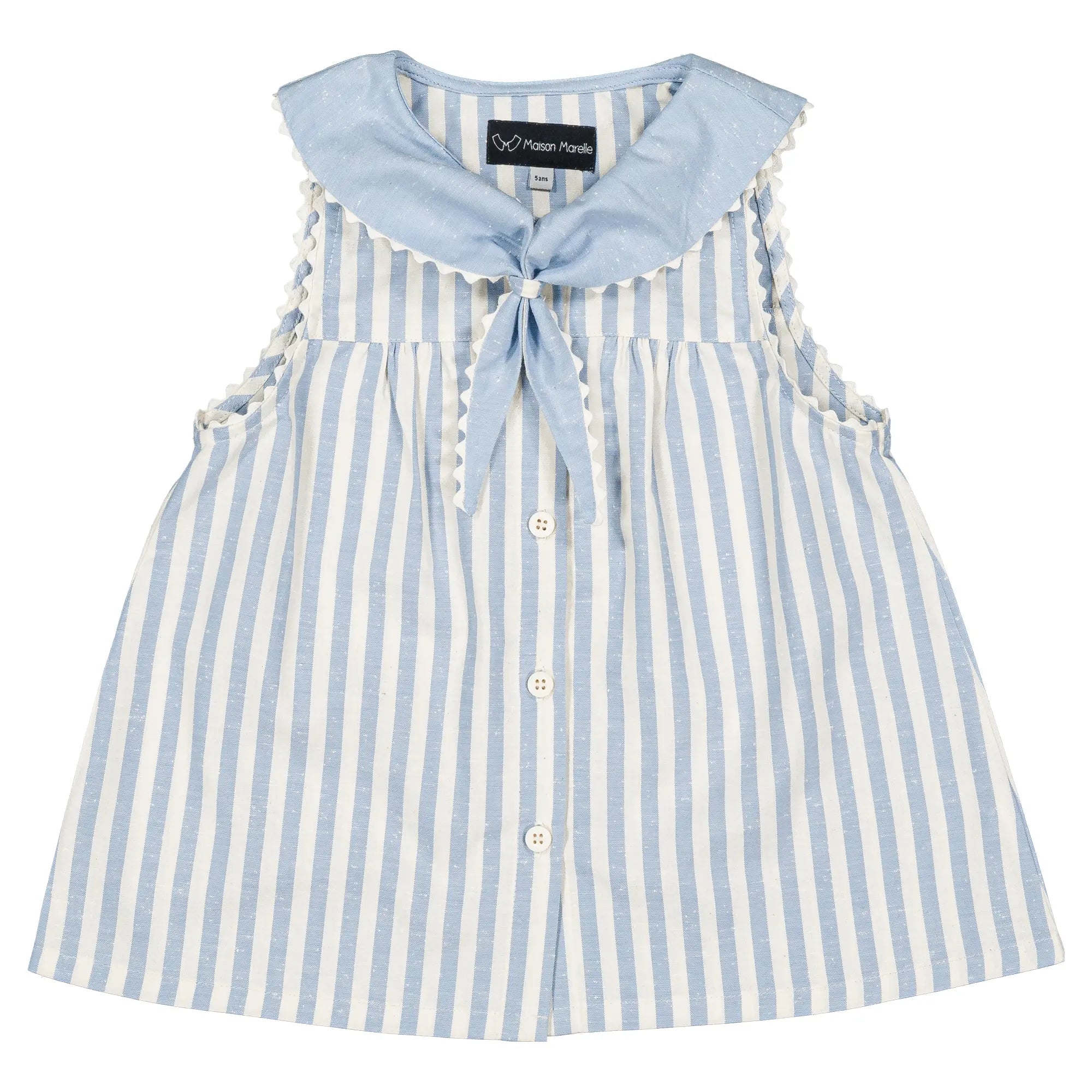 Blouse TRUDAINE- rayé bleu transat