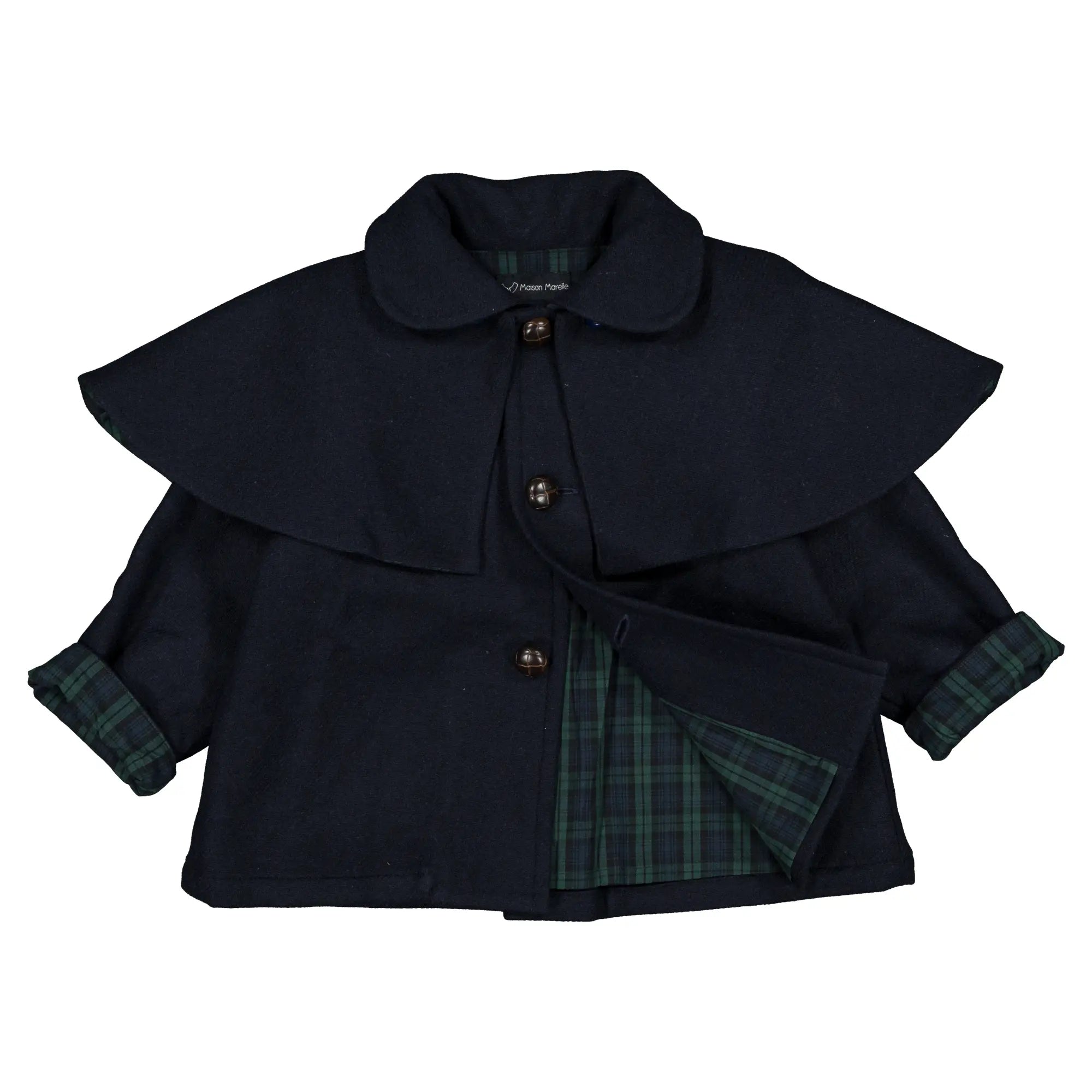 Manteau SHERLOCK- lainage bleu 