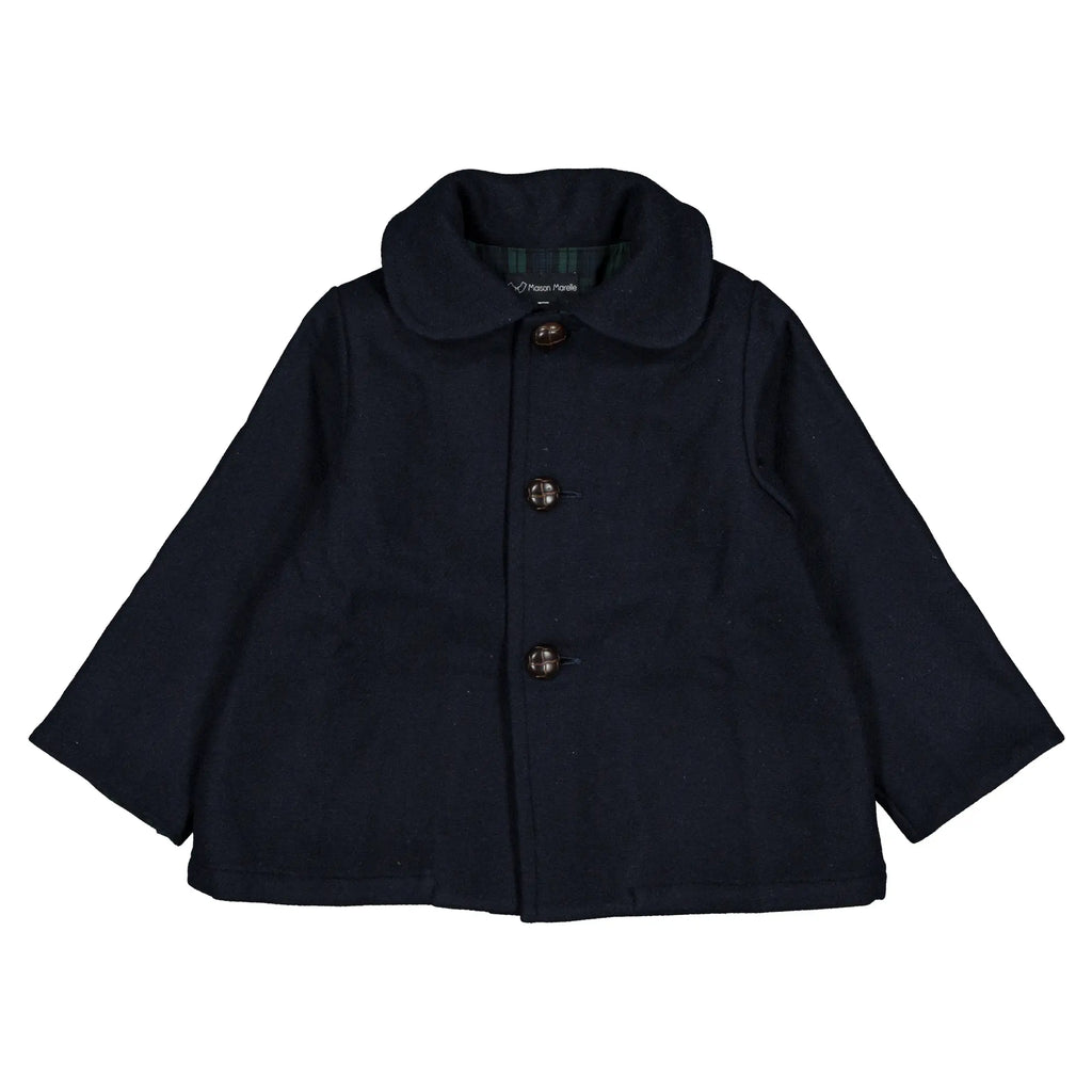 Manteau VERNEUIL- lainage bleu