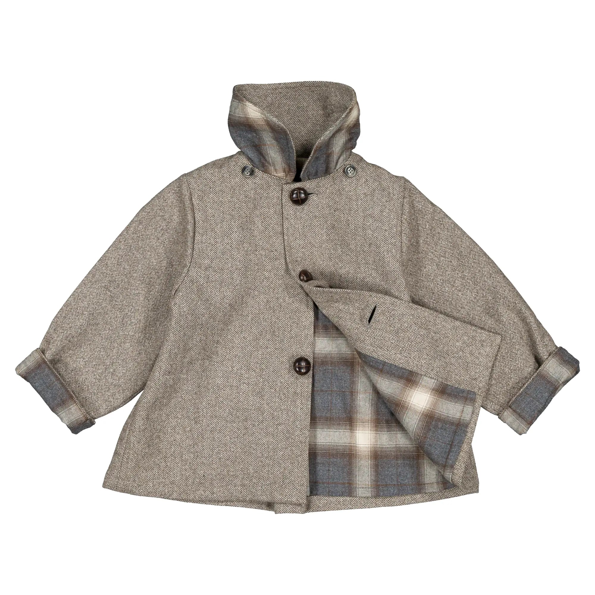 Manteau VERNEUIL- chevrons taupe