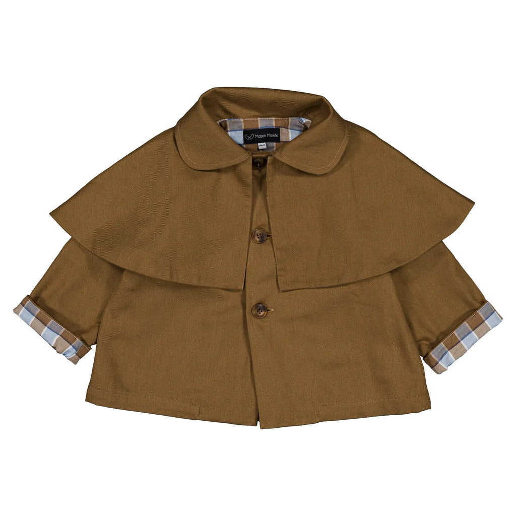 Veste SHERLOCK- marron cape amovible