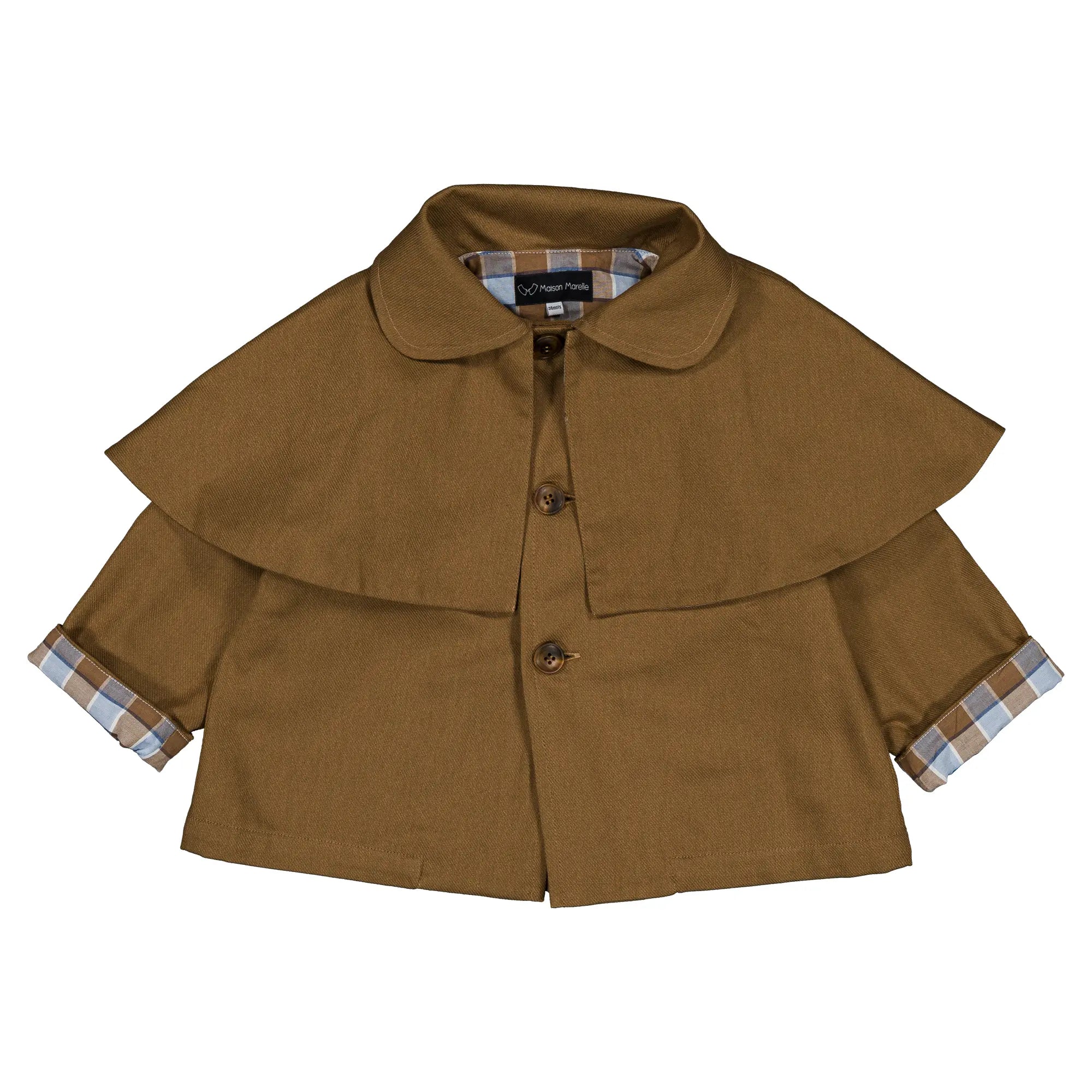 Veste SHERLOCK- marron cape amovible